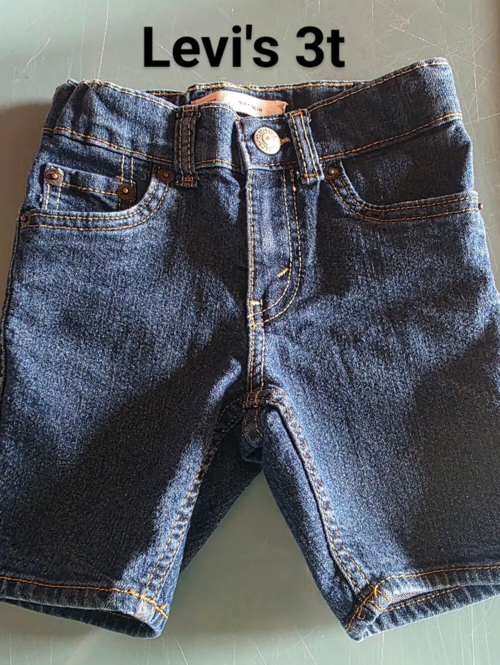 Levi's Kids Dark Blue Denim Shorts